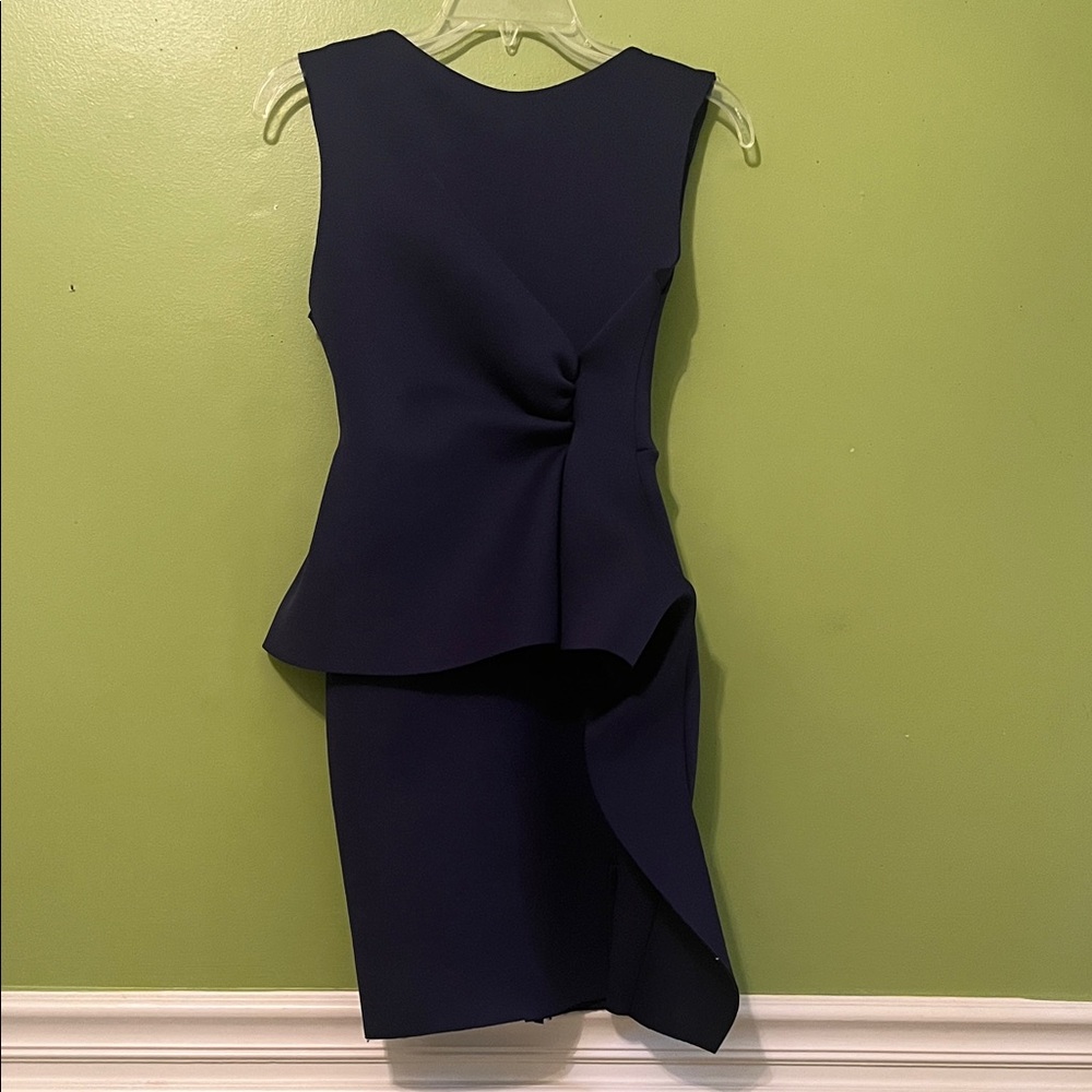 ASOS Scuba Peplum‎ Dress with V Back